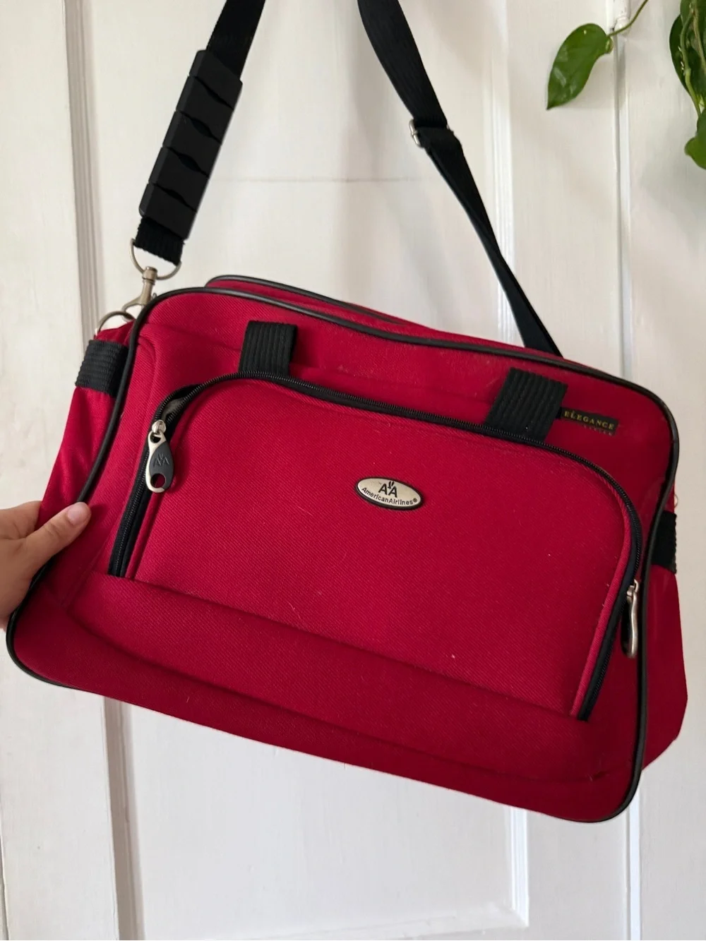 American Airlines Red Laptop Shoulder Bag with Adjustable Strap